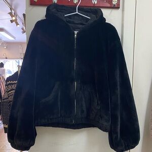 Forever 21 Black Teddy Jacket